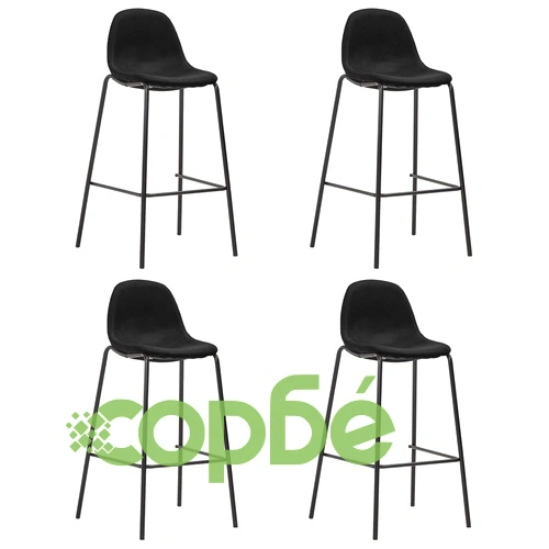 Бар комплект от 5 части, черен текстил ➤ топ цена ➤ sorbe.bg