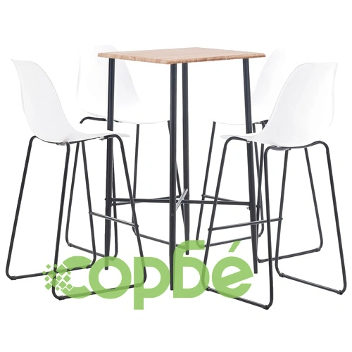 Бар комплект от 5 части, пластмаса, бял ➤ топ цена ➤ sorbe.bg