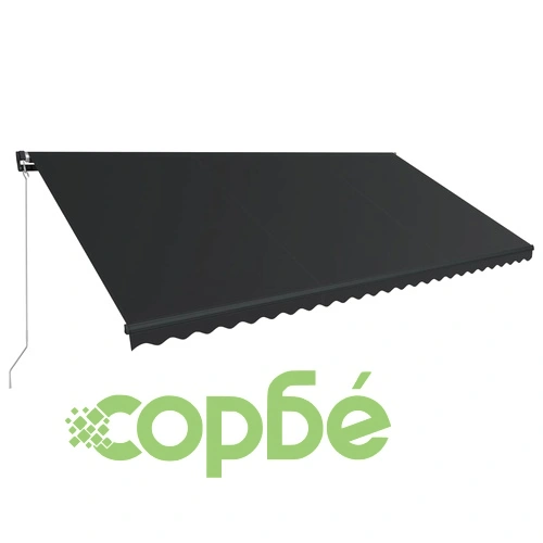 Ръчно прибираща се тента с LED, 600x300 см, антрацит ➤ топ цена ➤ sorbe.bg