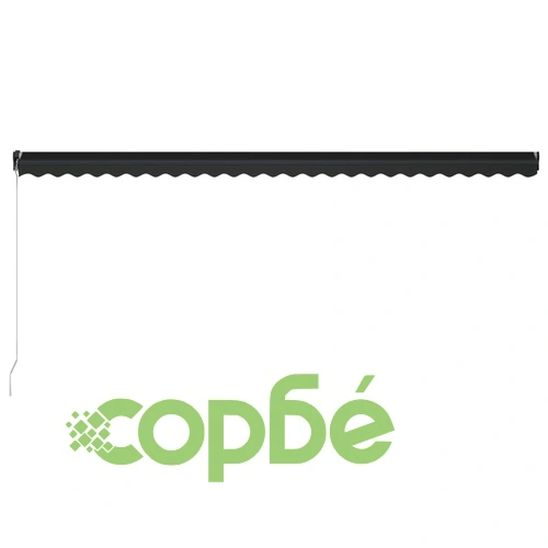 Ръчно прибираща се тента с LED, 600x300 см, антрацит ➤ топ цена ➤ sorbe.bg