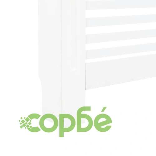 Паравани за радиатори, 2 бр, бели, 112x19x81,5 см, МДФ ➤ топ цена ➤ sorbe.bg