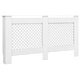 Паравани за радиатори, 2 бр, бели, 152x19x81,5 см, МДФ