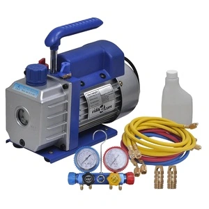 Комплект едностъпална вакуум помпа с 4-пътен манометричен блок