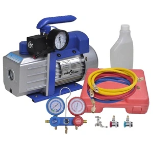 Комплект едностъпална вакуум помпа с 2-пътен манометричен блок