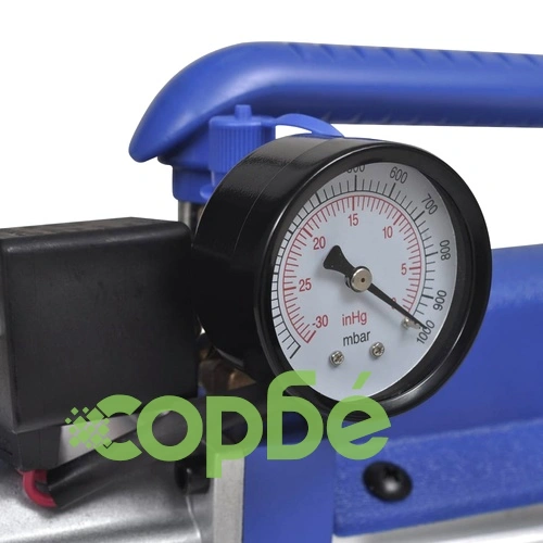 Комплект едностъпална вакуум помпа с 4-пътен манометричен блок ➤ топ цена ➤ sorbe.bg