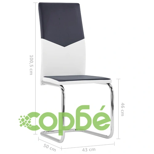 Конзолни трапезни столове, 6 бр, черни, изкуствена кожа ➤ топ цена ➤ sorbe.bg