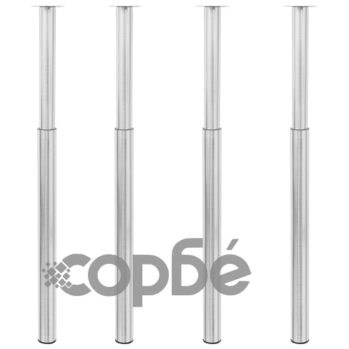 Телескопични крака за маса, 4 бр, матиран никел, 710 мм-1100 мм ➤ топ цена ➤ sorbe.bg