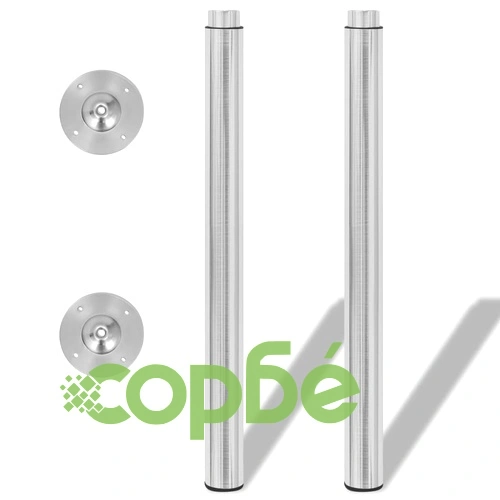 Телескопични крака за маса, 4 бр, матиран никел, 710 мм-1100 мм ➤ топ цена ➤ sorbe.bg