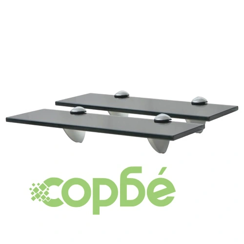 Подвижни рафтове, 2 бр, стъкло, 30x20 см, 8 мм ➤ топ цена ➤ sorbe.bg