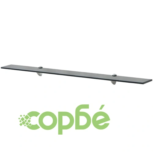 Подвижни рафтове, 2 бр, стъкло, 100x20 см, 8 мм ➤ топ цена ➤ sorbe.bg