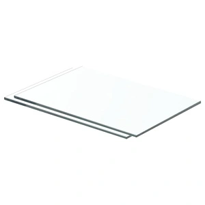 Рафтове, 2 бр, панели прозрачно стъкло, 40x20 см