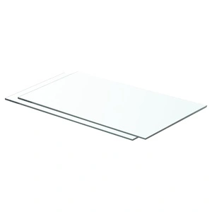 Рафтове, 2 бр, панели прозрачно стъкло, 60x30 см