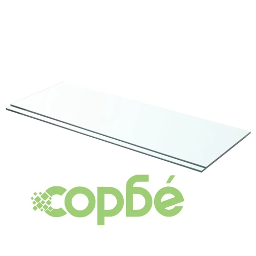 Рафтове, 2 бр, панели прозрачно стъкло, 70x25 см ➤ топ цена ➤ sorbe.bg