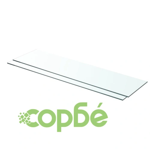 Рафтове, 2 бр, панели прозрачно стъкло, 80x20 см ➤ топ цена ➤ sorbe.bg