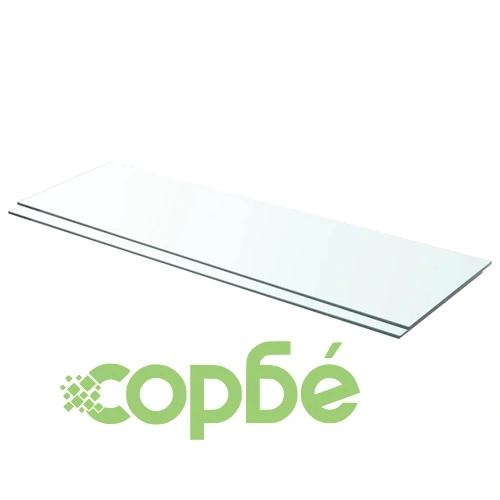 Рафтове, 2 бр, панели прозрачно стъкло, 90x30 см ➤ топ цена ➤ sorbe.bg