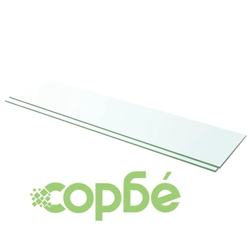 Рафтове, 2 бр, панели прозрачно стъкло, 100x25 см ➤ топ цена ➤ sorbe.bg