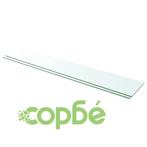 Рафтове, 2 бр, панели прозрачно стъкло, 110x20 см ➤ топ цена ➤ sorbe.bg