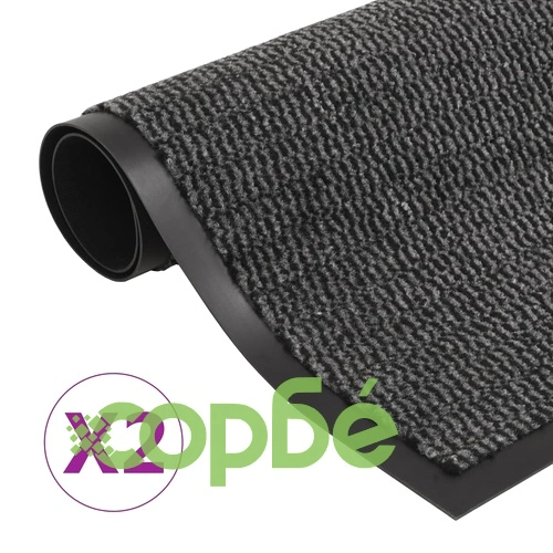 Правоъгълни изтривалки 2 бр усукани влакна 80x120 см антрацит ➤ топ цена ➤ sorbe.bg