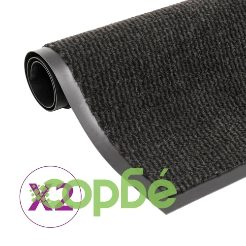 Правоъгълни изтривалки 2 бр усукани влакна 120х180 см черни ➤ топ цена ➤ sorbe.bg