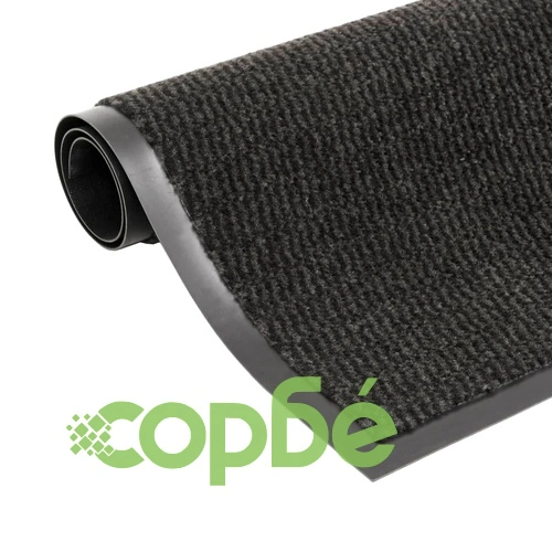 Правоъгълни изтривалки 2 бр усукани влакна 120х180 см черни ➤ топ цена ➤ sorbe.bg