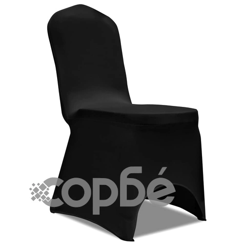 Калъфи за столове, разтегателни, черни, 24 бр ➤ топ цена ➤ sorbe.bg