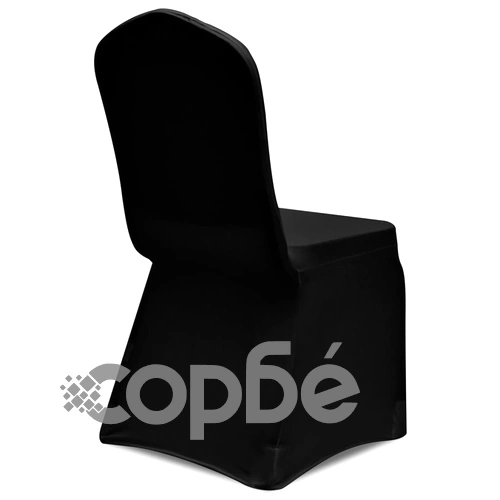 Калъфи за столове, разтегателни, черни, 24 бр ➤ топ цена ➤ sorbe.bg