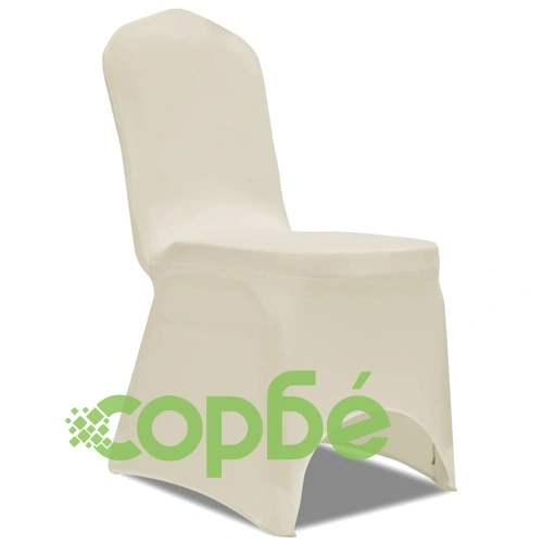 Калъфи за столове, разтегателни, кремави, 24 бр ➤ топ цена ➤ sorbe.bg
