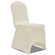 Калъфи за столове, разтегателни, кремави, 24 бр