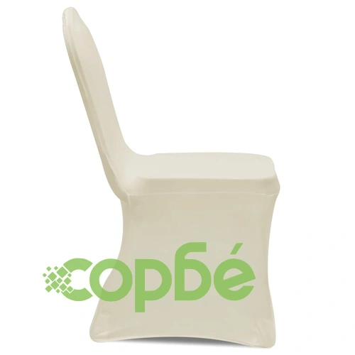 Калъфи за столове, разтегателни, кремави, 24 бр ➤ топ цена ➤ sorbe.bg