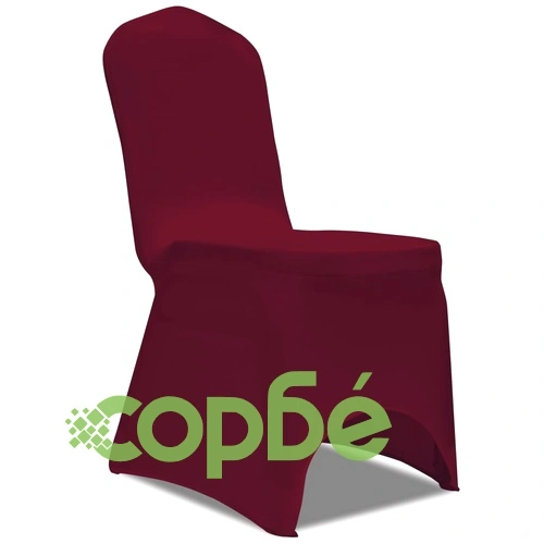Калъфи за столове, разтегателни, бордо, 24 бр ➤ топ цена ➤ sorbe.bg