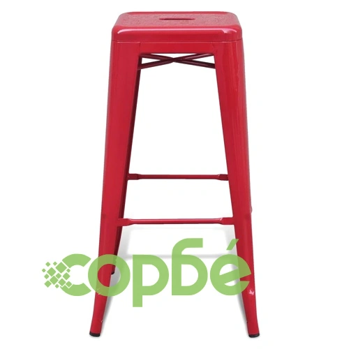 Бар табуретки, 6 бр, червени, стомана ➤ топ цена ➤ sorbe.bg