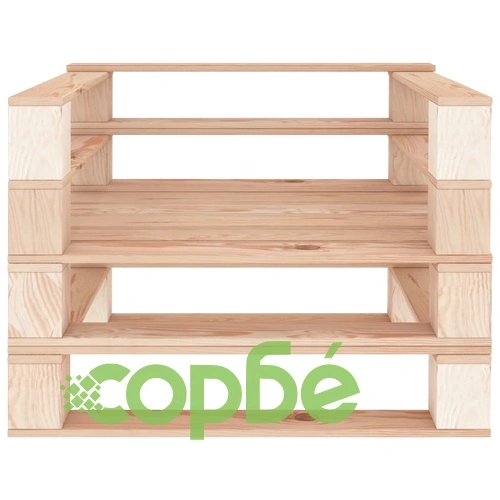 Градински мебели от палети, 5 части, дърво ➤ топ цена ➤ sorbe.bg