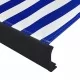 Автоматична касетъчна тента, 400x300 см, синьо и бяло