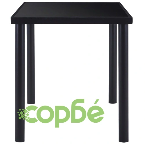 Трапезен комплект от 5 части, изкуствена кожа, сив ➤ топ цена ➤ sorbe.bg