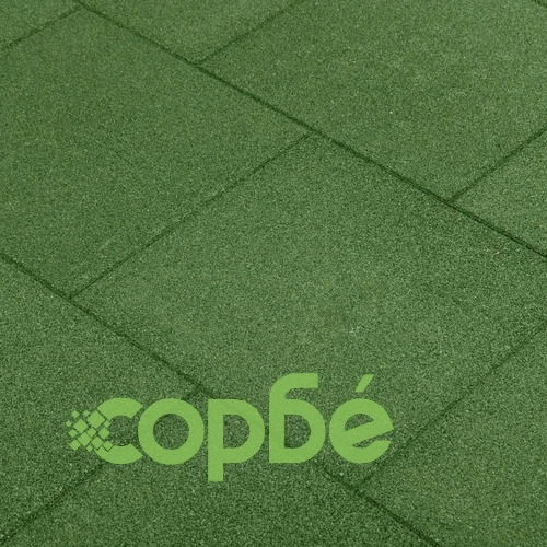 Ударопоглъщащи каучукови плочи, 18 бр, 50x50x3 см, зелени ➤ топ цена ➤ sorbe.bg