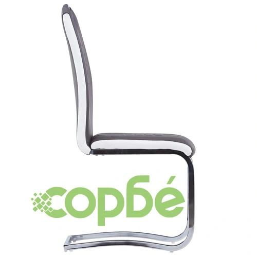 Трапезен комплект от 11 части, изкуствена кожа, сив ➤ топ цена ➤ sorbe.bg