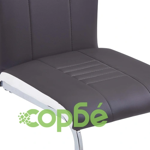 Трапезен комплект от 11 части, изкуствена кожа, сив ➤ топ цена ➤ sorbe.bg