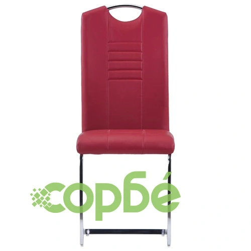 Трапезен комплект от 11 части, изкуствена кожа, червен ➤ топ цена ➤ sorbe.bg