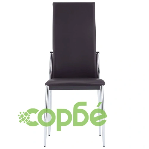 Трапезен комплект от 11 части, изкуствена кожа, кафяв ➤ топ цена ➤ sorbe.bg