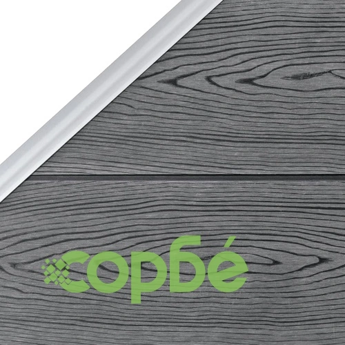 Комплект WPC огради 2 квадратни + 1 скосена 446x186 см сиви ➤ топ цена ➤ sorbe.bg