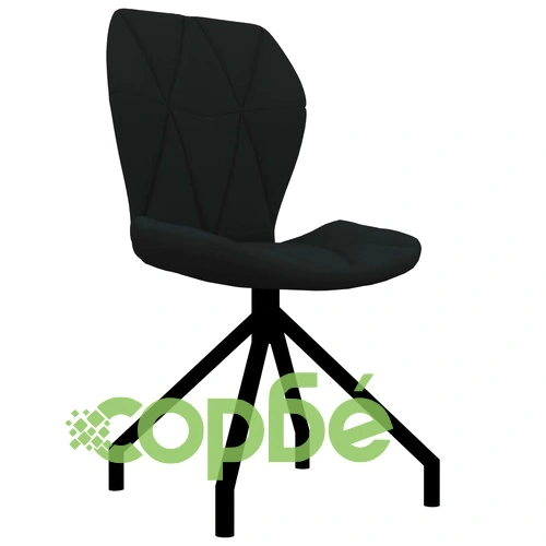 Трапезни столове, 6 бр, черни, изкуствена кожа ➤ топ цена ➤ sorbe.bg