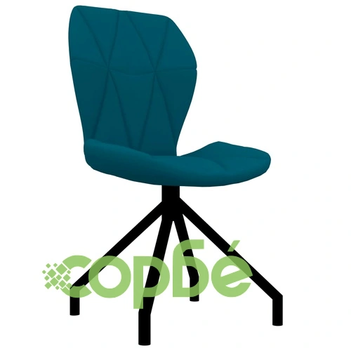 Трапезни столове, 6 бр, сини, изкуствена кожа ➤ топ цена ➤ sorbe.bg