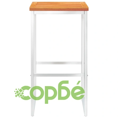 Бар комплект, 7 части, акация масив и неръждаема стомана ➤ топ цена ➤ sorbe.bg