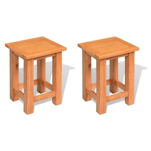 Крайни маси, 2 бр, 27x24x37 см, масивно дъбово дърво