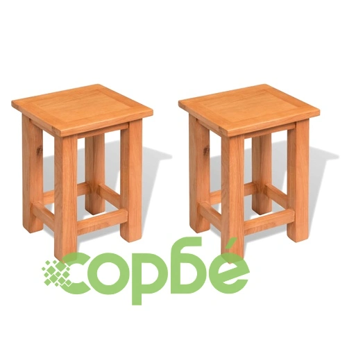 Крайни маси, 2 бр, 27x24x37 см, масивно дъбово дърво ➤ топ цена ➤ sorbe.bg