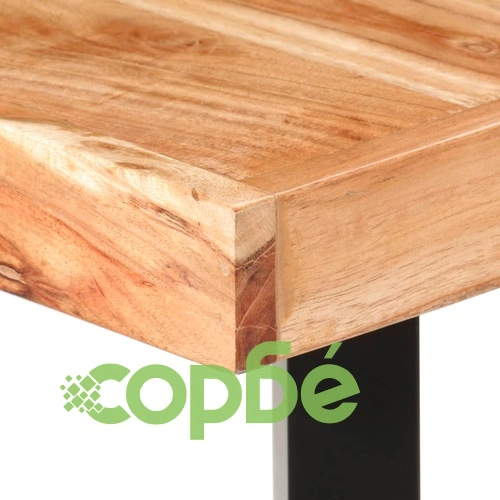 Бар комплект, 9 части, акация масив, естествена кожа и канава ➤ топ цена ➤ sorbe.bg