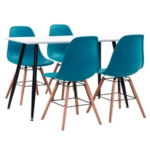 Трапезен комплект, 5 части, пластмаса, тюркоаз