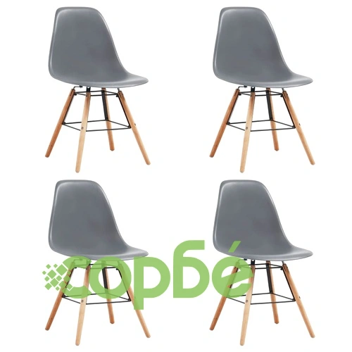 Трапезен комплект, 7 части, пластмаса, сив ➤ топ цена ➤ sorbe.bg