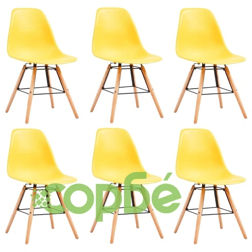 Трапезен комплект, 7 части, пластмаса, жълт ➤ топ цена ➤ sorbe.bg