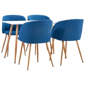 Трапезен комплект, 5 части, текстил, син